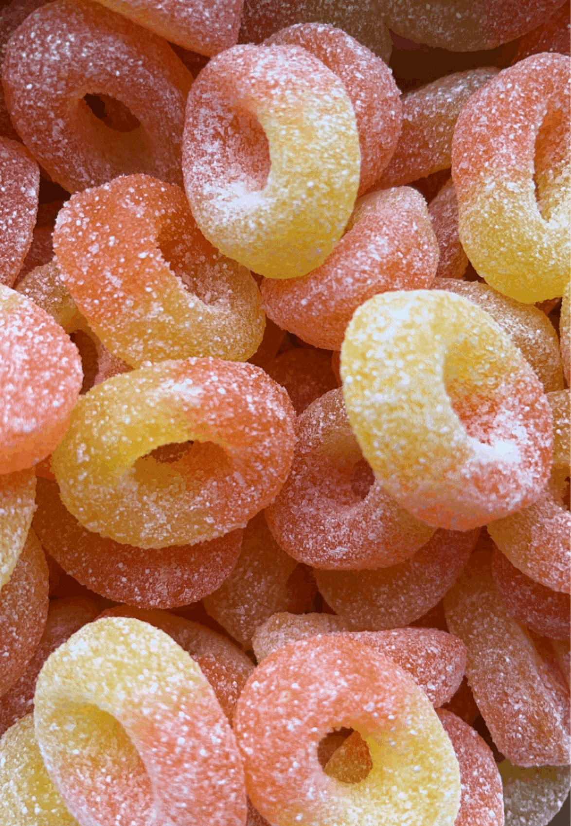 Vegan Fizzy Peach Rings