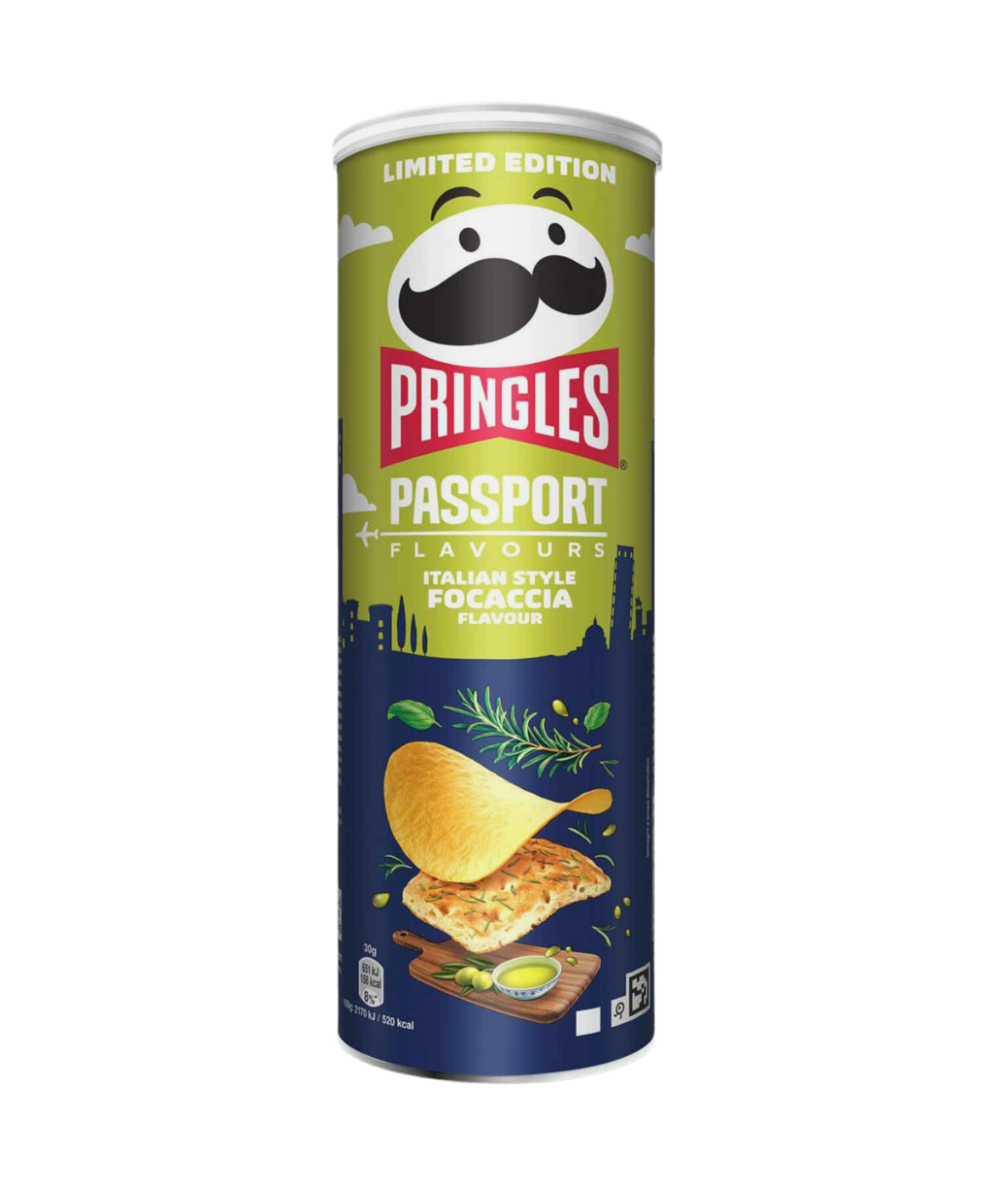 Pringles Passport Italian Style Focaccia Flavour 165g (Limited Edition)