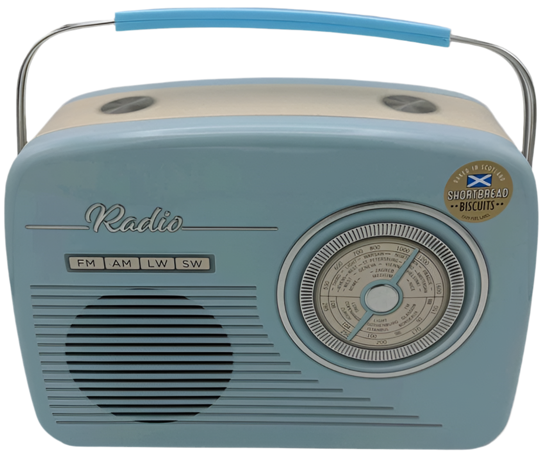 Scottish Shortbread Biscuits & Retro Radio Tin Assortment