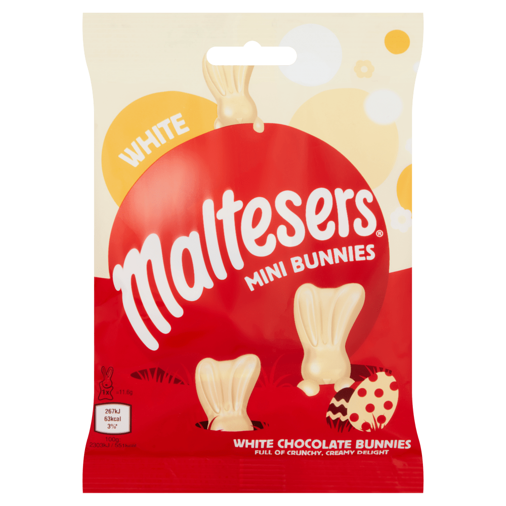 White Chocolate Malteser Mini Bunnies 58g