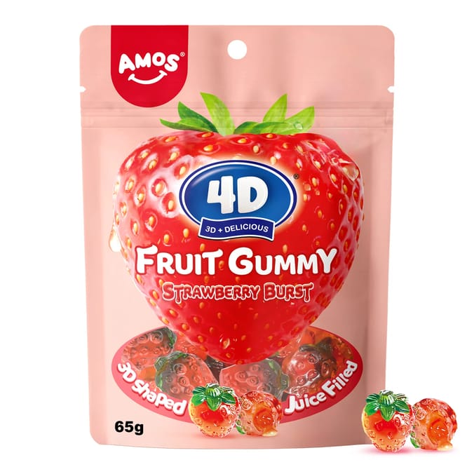 4D Fruit Gummy Strawberry Burst 65g