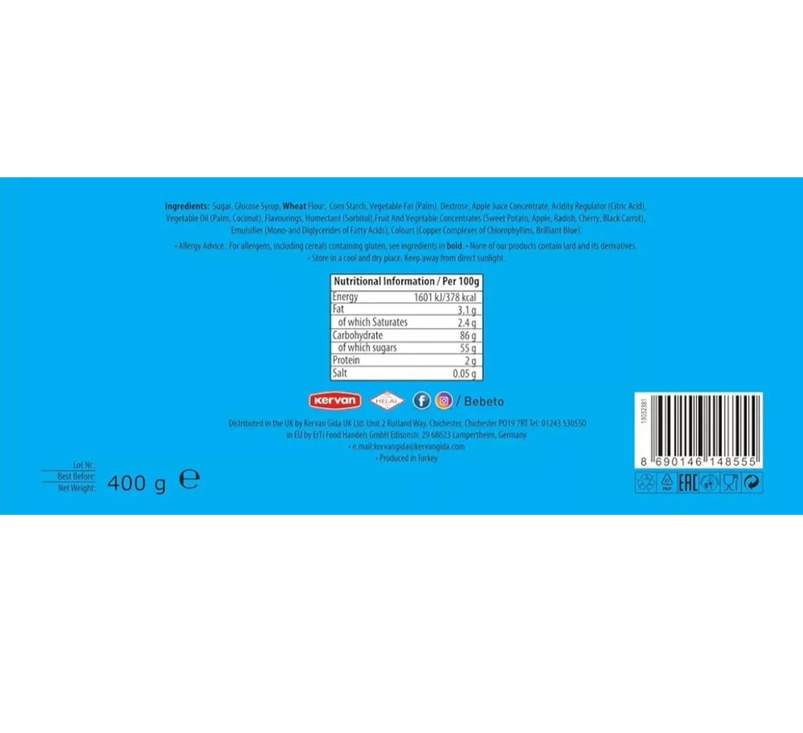 Bebeto Giant Cables Box 400g