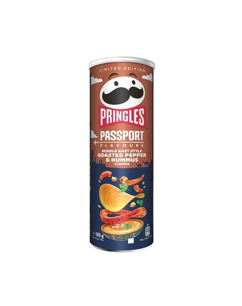 Pringles Passport Moroccan Style Roasted Peppers & Hummus Flavour 165g (Limited Edition)