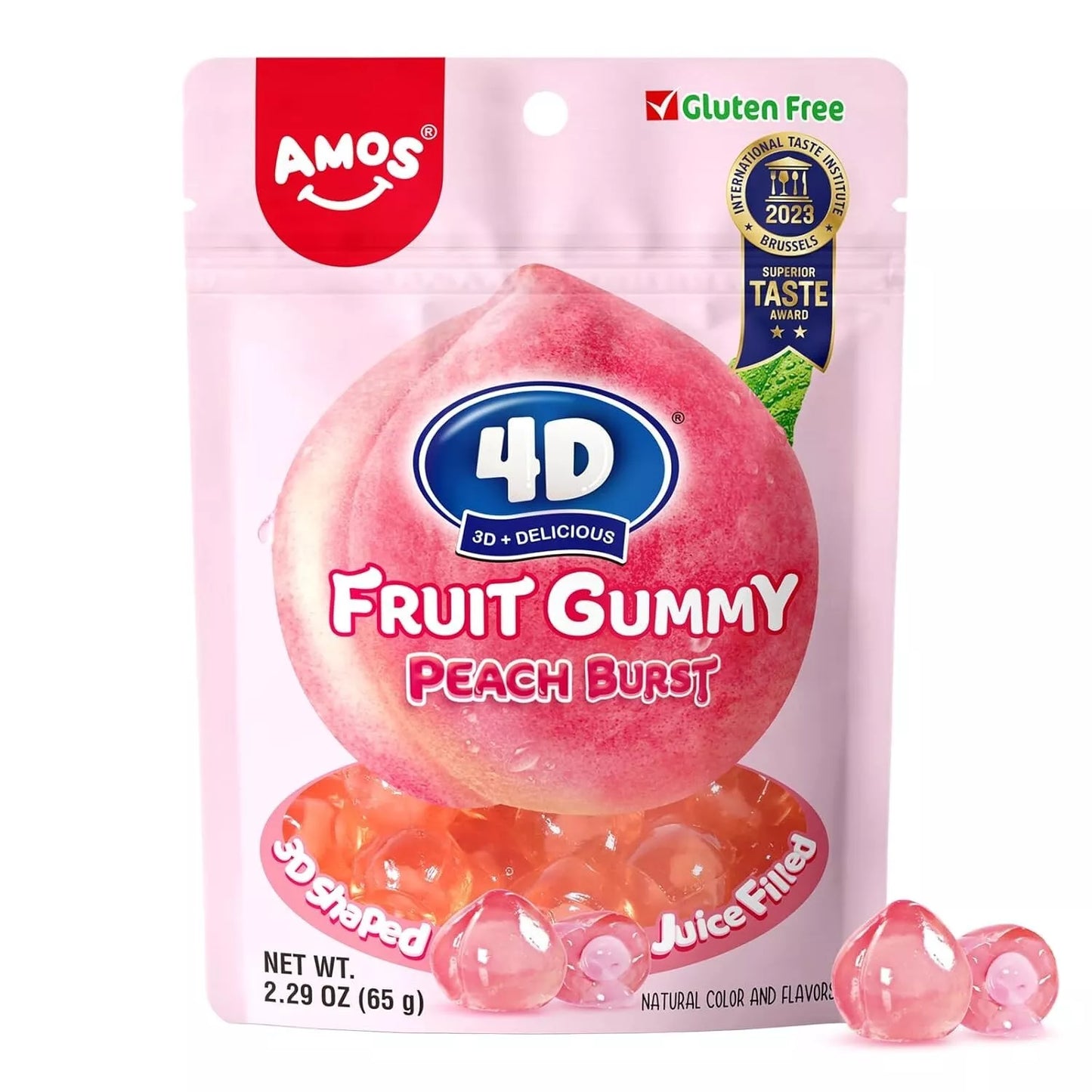 4D Fruit Gummy Peach Burst 65g